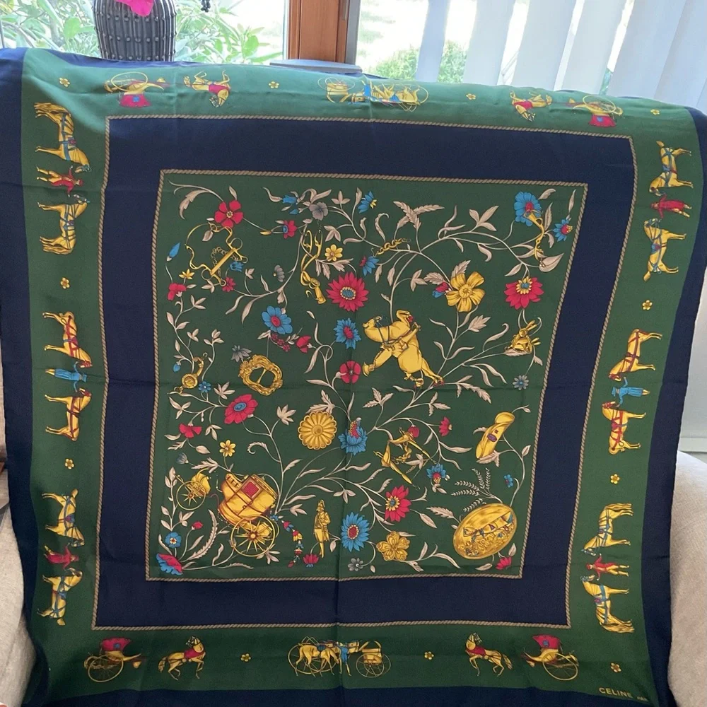 Celine Paris Vintage Scarf - Picture 1 of 3